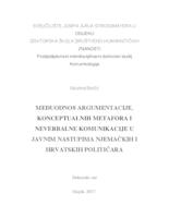 prikaz prve stranice dokumenta Međuodnos argumentacije, konceptualnih metafora i neverbalne komunikacije u javnim nastupima njemačkih i hrvatskih političara