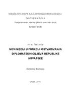 prikaz prve stranice dokumenta Novi mediji u funkciji ostvarivanja diplomatskih ciljeva Republike Hrvatske